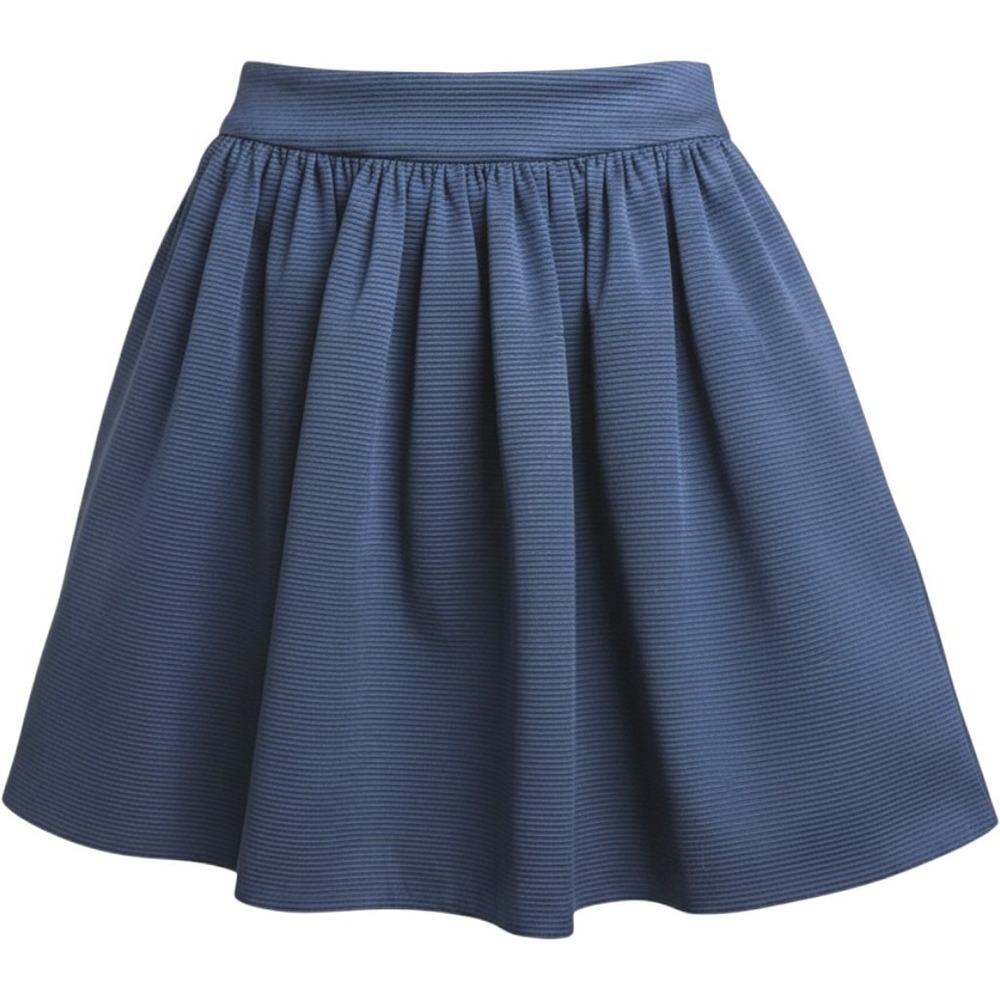 Banana Republic Navy Blue Ottoman Ribbed Pleated Mini Skirt Size 12 Classic NWT